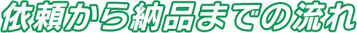 依頼から納品までの流れ
